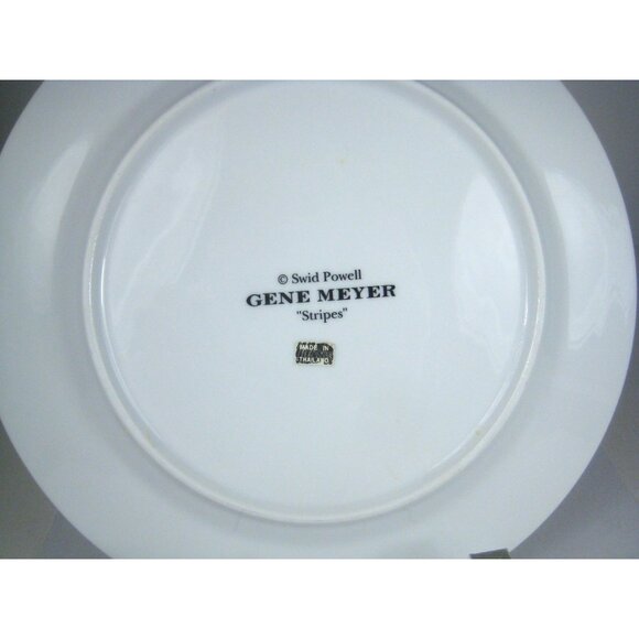 Swid Powell Gene Meyer Stripes Porcelain Ceramic Salad Plate Thailand - Picture 9 of 9